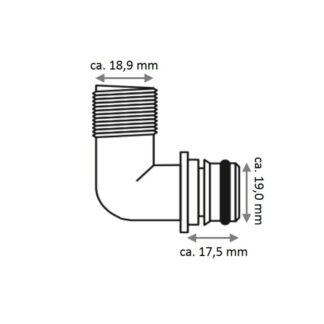 Accessori per Pompe KIT BOCCHE 90°1/2' 30655-1000 (2 PZ Jabsco (acq.min. unità)