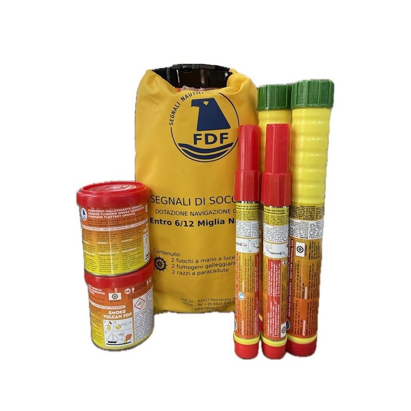 Segnali di Soccorso KIT ENTRO 50 M DIPORTO 3/6 M CHARTE FDF (acq.min. unità)