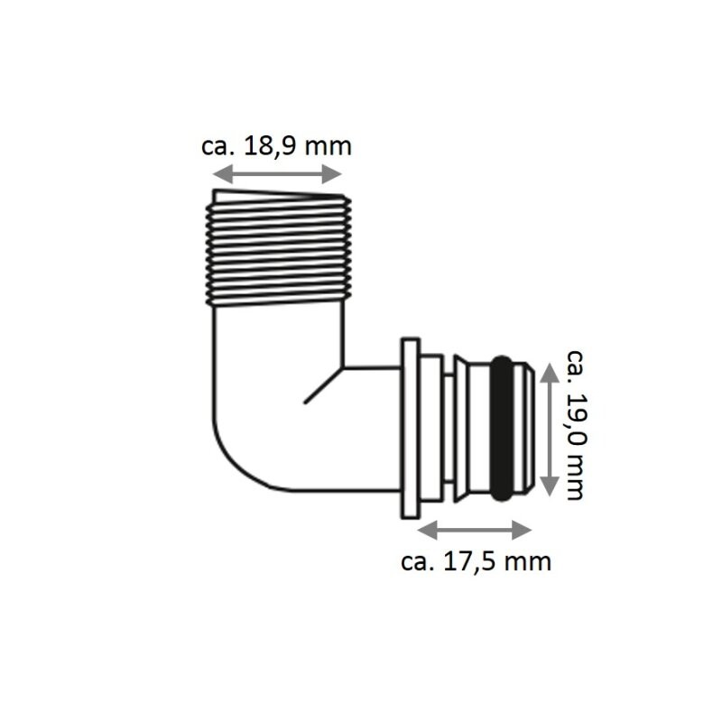 Accessori per Pompe KIT RACC. 1/2' QEST 90° 2PZ Flojet (acq.min. unità)