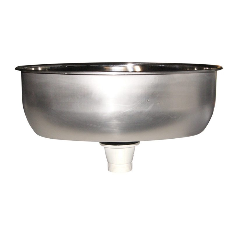 Lavelli, Pilette Scarico LAVELLO INOX OVALE MM.385X265x135 (acq.min. unità) - immagine 2