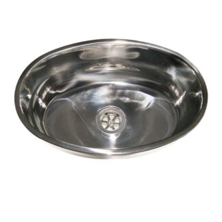 Lavelli, Pilette Scarico LAVELLO INOX OVALE MM.385X265x135  (acq.min. unità)