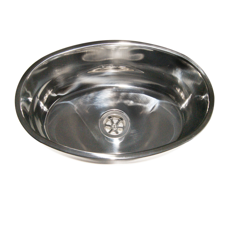 Lavelli, Pilette Scarico LAVELLO INOX OVALE MM.385X265x135 (acq.min. unità)