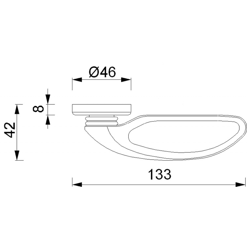 Serrature Porte e Maniglie MANIGLIA OTTONE CROMATO Foresti (acq.min. unità) - immagine 2