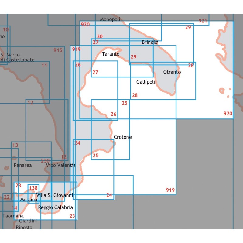 Carte Nautiche e Portolani DA PUNTA ALICE A TORRE CANNE ISTITUTO IDROGRAFICO (acq.min. unità)