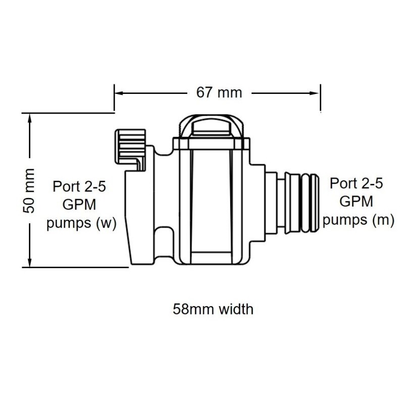 Accessori per Pompe FILTRO QUICK CONNECT 40MESH Jabsco (acq.min. unità) - immagine 3