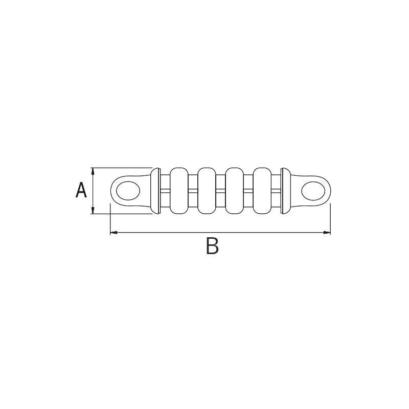 Molle Ormeggio MOLLA ORMEGGIO INOX Ø MM.7X400 Douglas Marine (acq.min. unità) - immagine 2