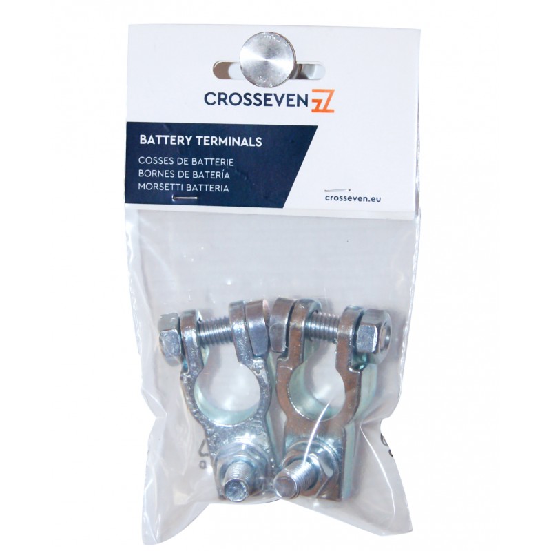 Batterie, Morsetti MORSETTO BATTERIA ZINCATO DADO M8- Crosseven (acq.min. unità) - immagine 2