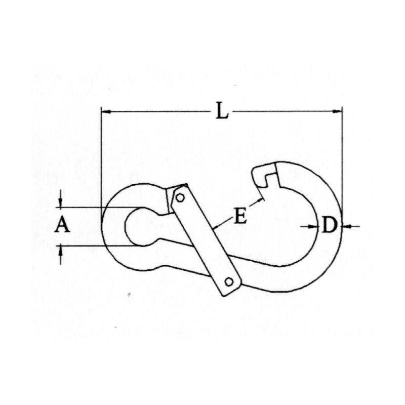 Moschettoni MOSCHETTONE INOX Ø MM.10 AP. TRASV. (acq.min. unità) - immagine 2