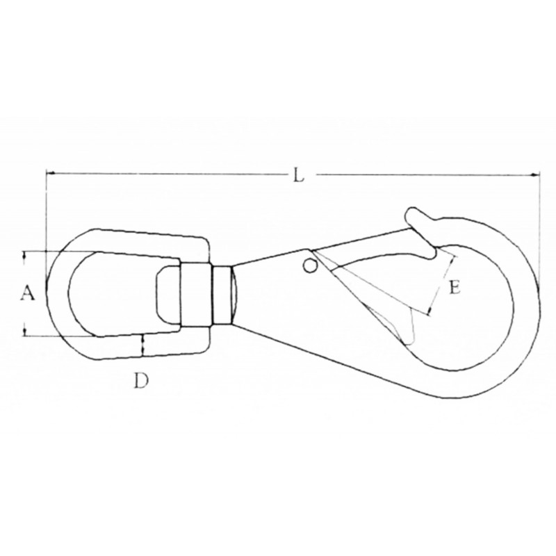 Moschettoni MOSCHETTONE INOX MM.85 (acq.min. unità) - immagine 2
