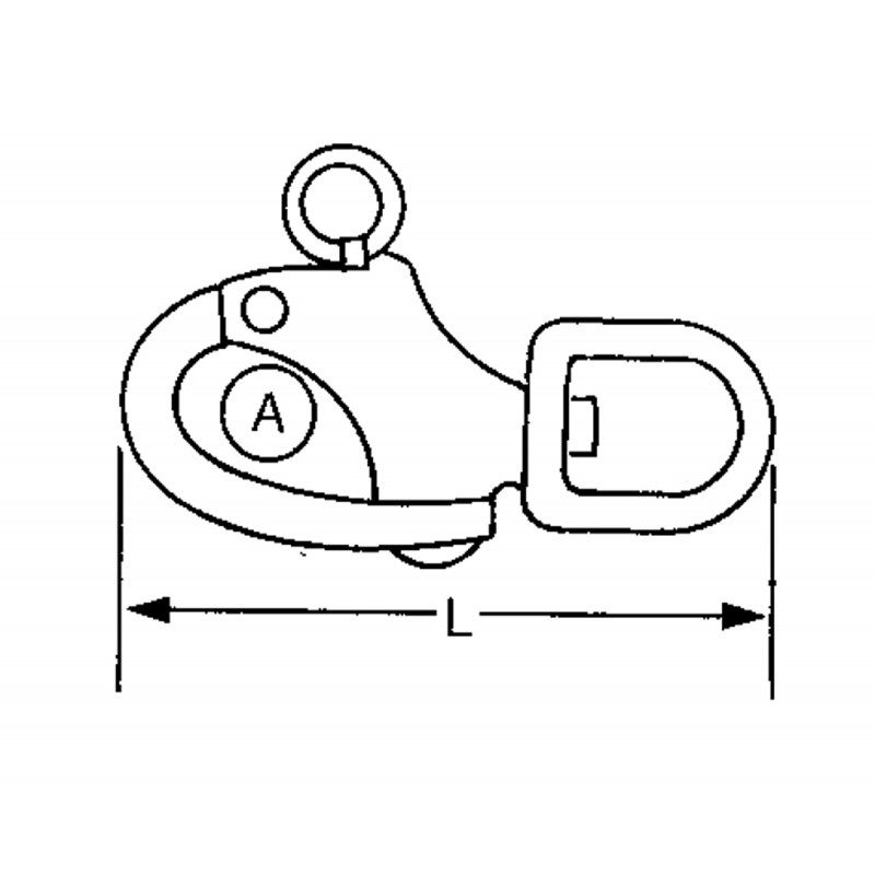 Moschettoni MOSCHETTONE SPINNAKER MM.87 (acq.min. unità) - immagine 2