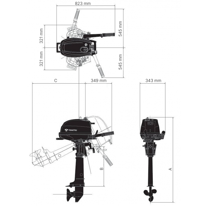 Motori Fuoribordo Tohatsu MOTORE FUORIBORDO MFS4S Tohatsu (acq.min. unità) - immagine 2
