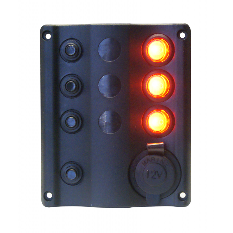 Pannelli di Comando Elettrici PANNELLO ELE. 3 INT+ACCENDISIGARI AAA (acq.min. unità) - immagine 2