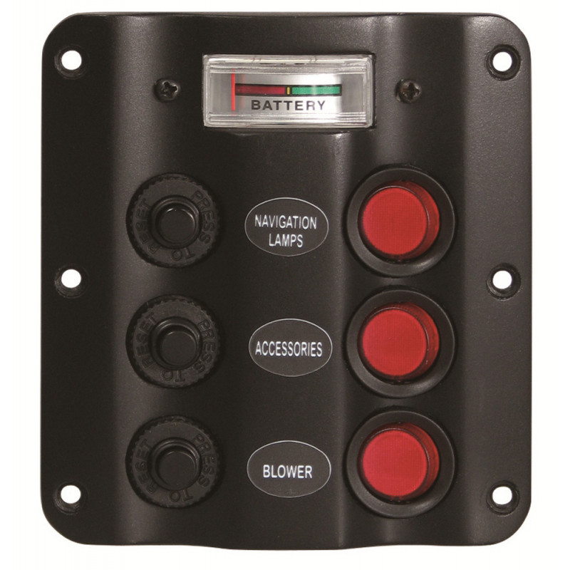 Pannelli di Comando Elettrici PANNELLO ELE. 3 INT+VOLTMETRO AAA (acq.min. unità)