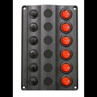 Pannelli di Comando Elettrici PANNELLO ELETTRICO 6 INTERRUTORI AAA (acq.min. unità)