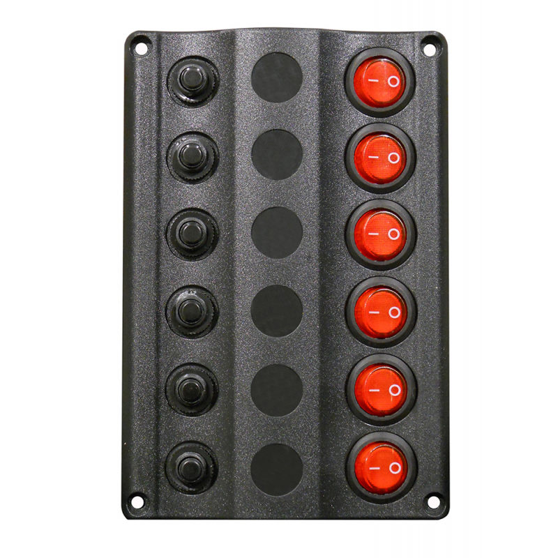 Pannelli di Comando Elettrici PANNELLO ELETTRICO 6 INTERRUTORI AAA (acq.min. unità)