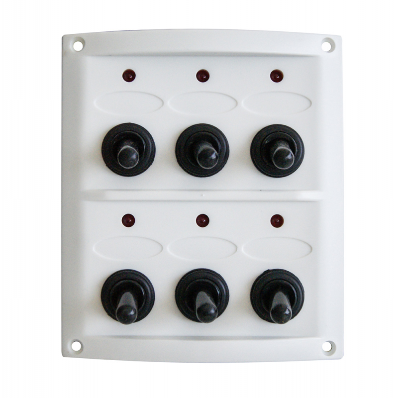 Pannelli di Comando Elettrici PANNELLO ELETTRICO BIANCO 6 INT. AAA (acq.min. unità)
