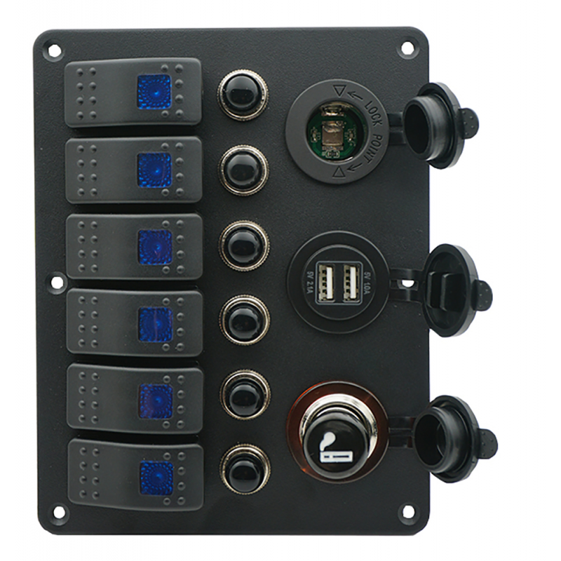 Pannelli di Comando Elettrici PANNELLO ELETTRICO 6 INTERRUTTORI (acq.min. unità)