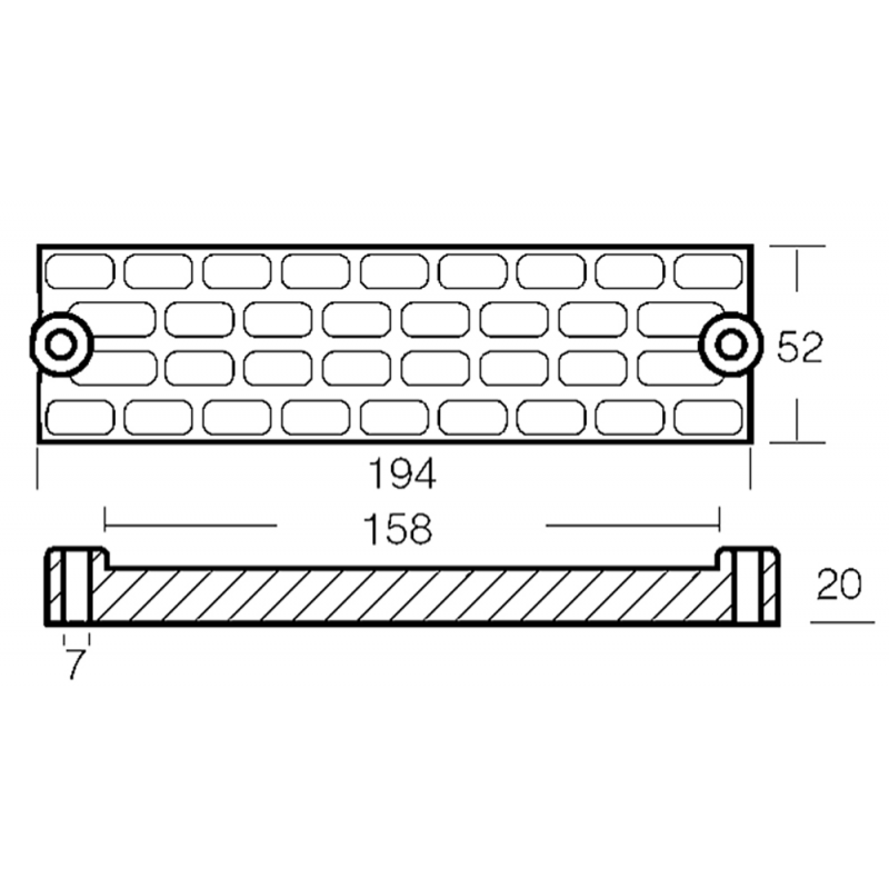 Anodi Mercury - Mercruiser PIASTRA Tecnoseal (acq.min. unità) - immagine 2