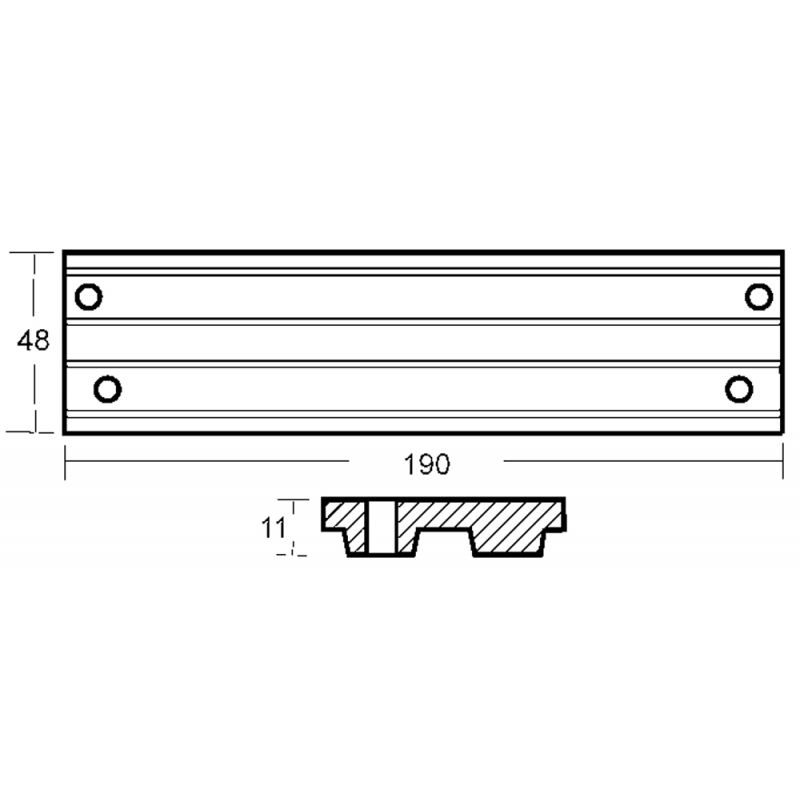 Anodi Mercury - Mercruiser PIASTRA DA 40 HP A V6 135/150/175 A ENRICO POLIPODIO (acq.min. unità) - immagine 2