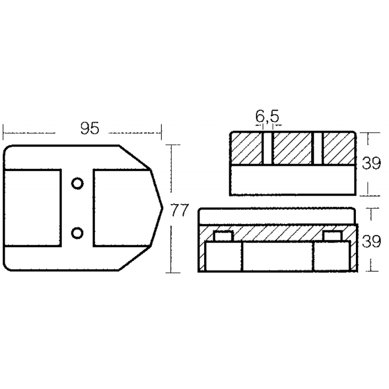 Anodi Mercury - Mercruiser PLACCA PER MOTORI MERCURY ALLUMINIO Tecnoseal (acq.min. unità) - immagine 2