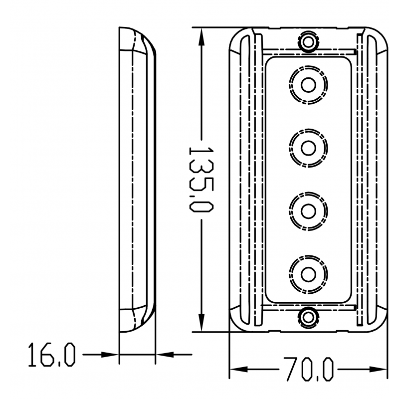 Faretti e Plafoniere a Led PLAFONIERA IN ALLUMINIO A 4 LED AAA (acq.min. unità) - immagine 2