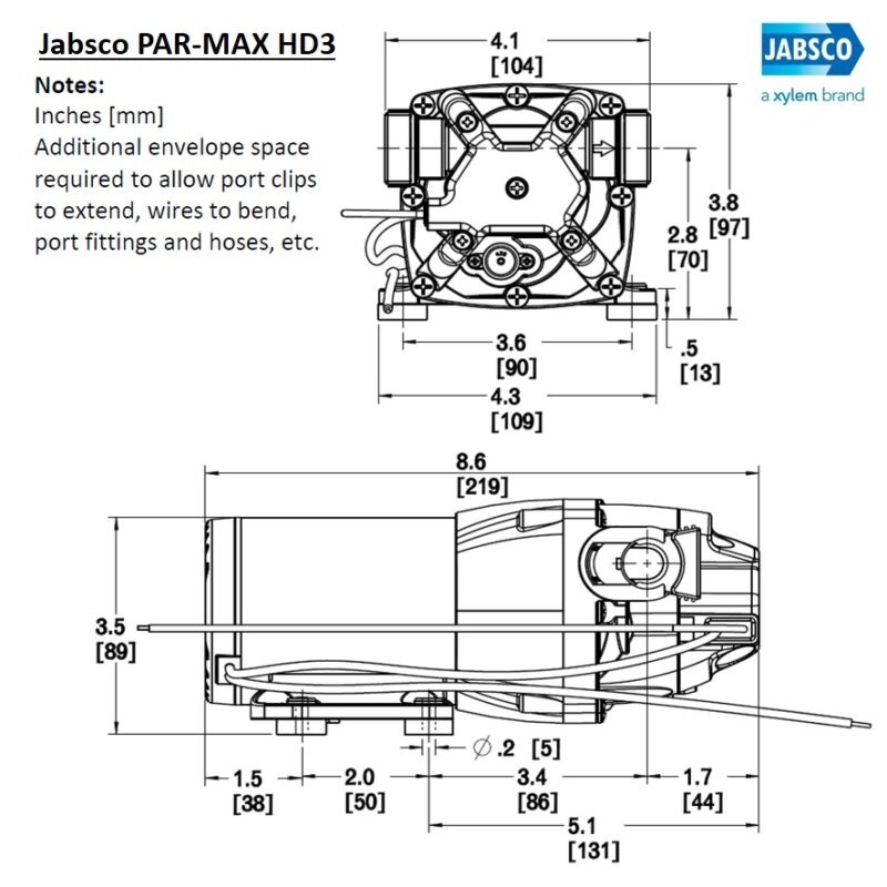Pompe, Autoclavi Jabsco, Flojet PAR MAX HD3 12V 40PSI Jabsco (acq.min. unità) - immagine 2