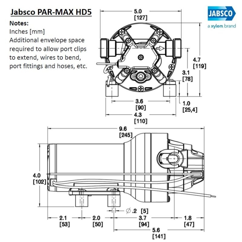 Pompe, Autoclavi Jabsco, Flojet PAR MAX 5HD 12V 60PSI Jabsco (acq.min. unità) - immagine 2