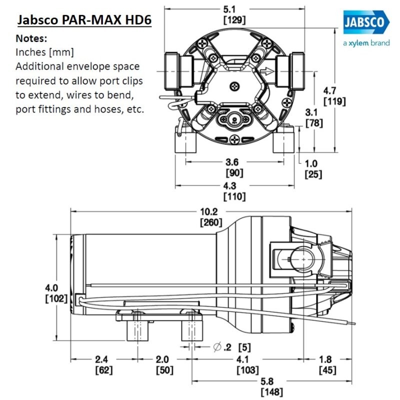 Pompe, Autoclavi Jabsco, Flojet PAR MAX 6HD 12V 40PSI Jabsco (acq.min. unità) - immagine 2