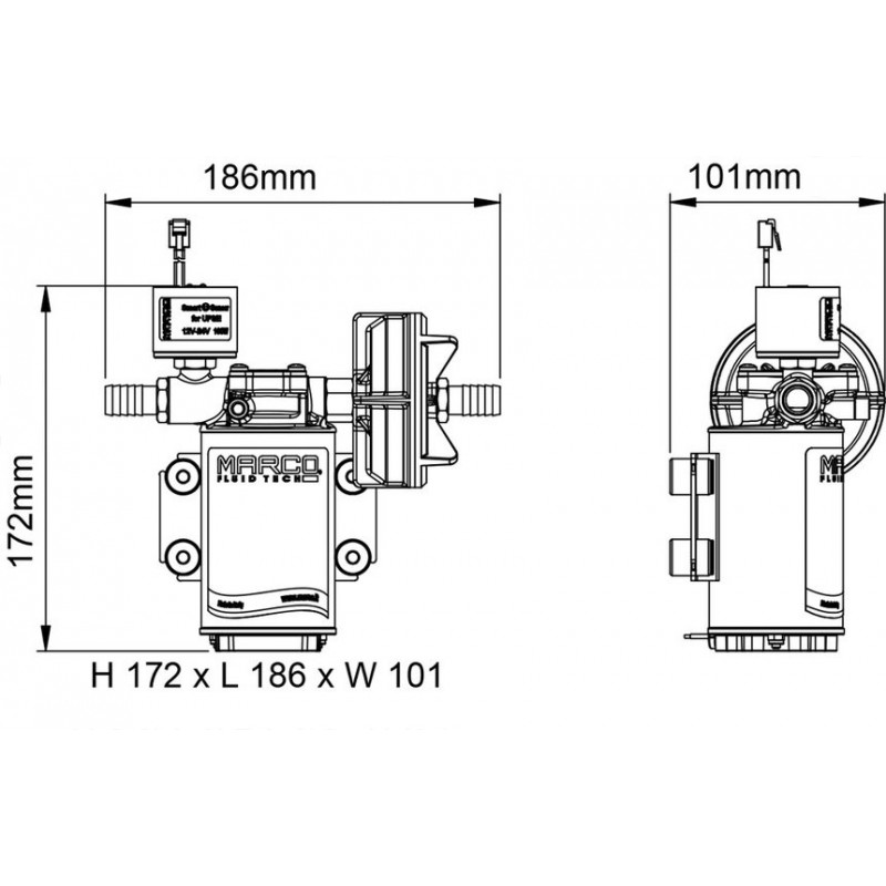 Pompe Marco POMPA UP3/E 12/24 V. Marco (acq.min. unità) - immagine 2