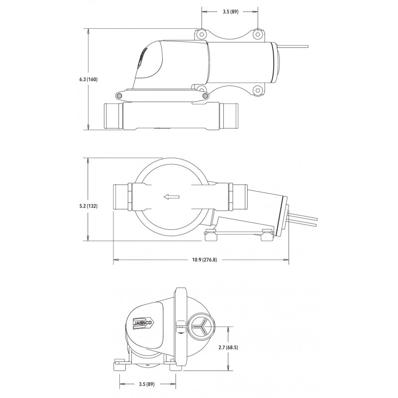 Maceratori, Depuratori POMPA SCARICO 24V 50890-1100 Jabsco (acq.min. unità) - immagine 2