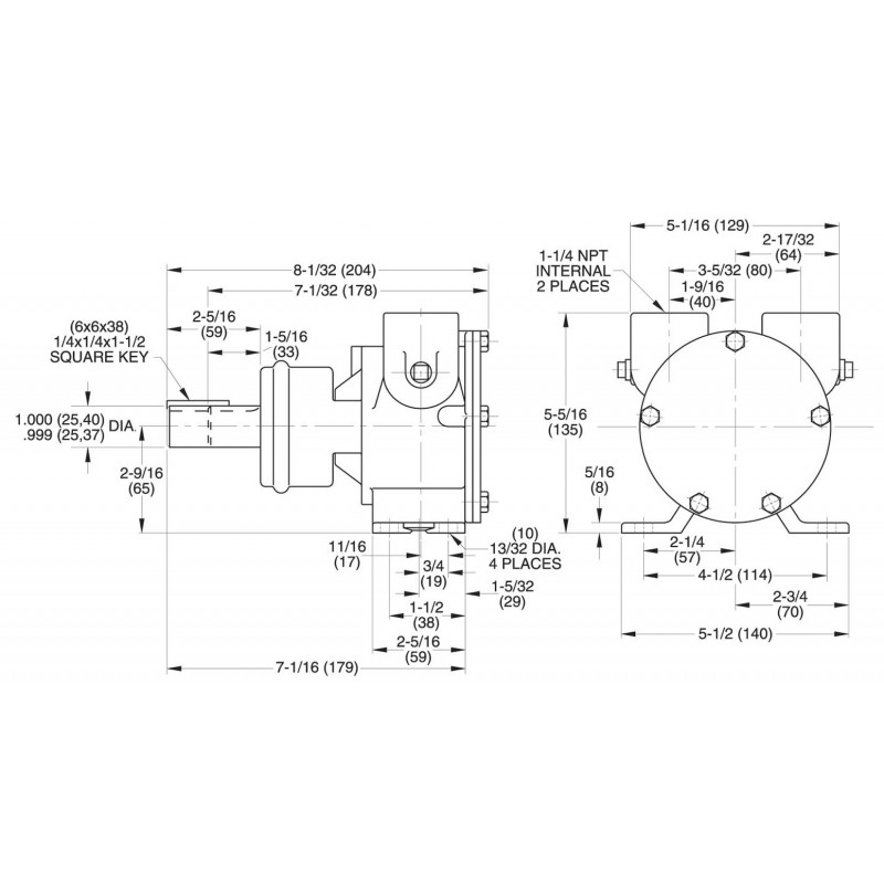 Pompe Raffredamento Motore POMPA IN BRONZO 7420-0004 Jabsco (acq.min. unità) - immagine 2
