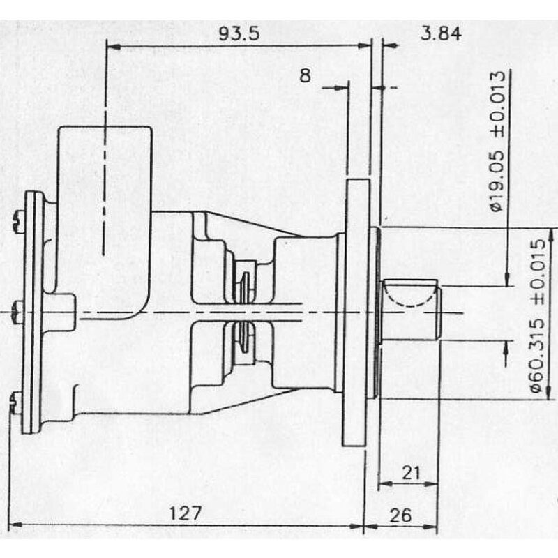 Pompe Raffredamento Motore POMPA IN BRONZO 29600-1001 Jabsco (acq.min. unità) - immagine 3
