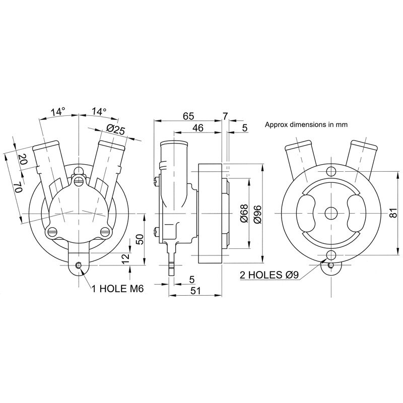 Pompe Raffredamento Motore POMPA IN BRONZO 29440-1001 Jabsco (acq.min. unità) - immagine 2