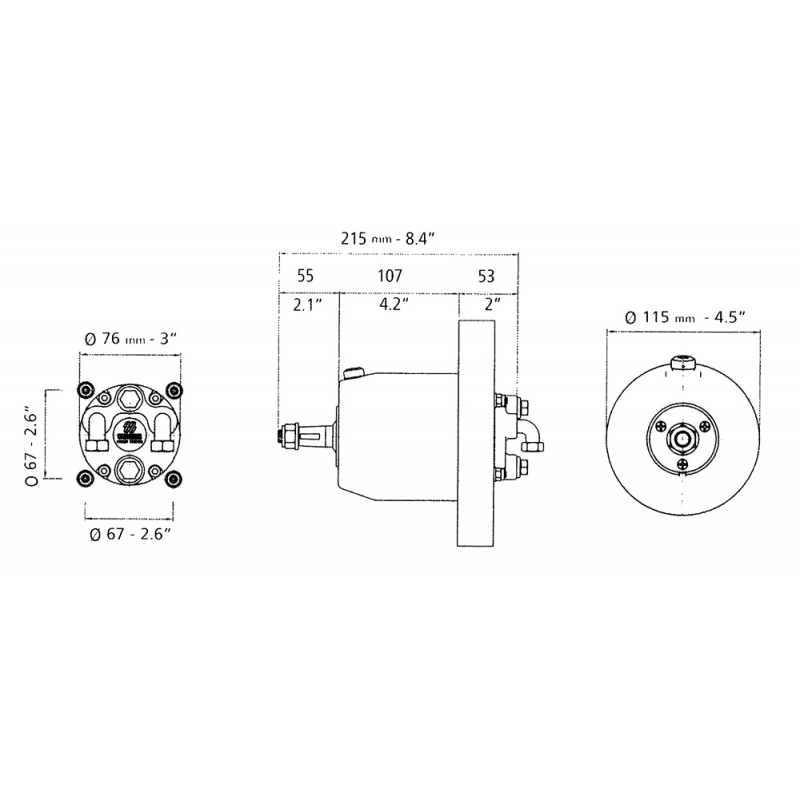 Timonerie Idrauliche Ultraflex POMPA UP25F Ultraflex (acq.min. unità) - immagine 3
