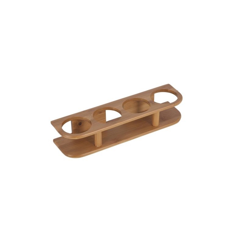 Portabicchieri PORTA 4 BICCHIERI IN BAMBOO Plastimo (acq.min. unità)