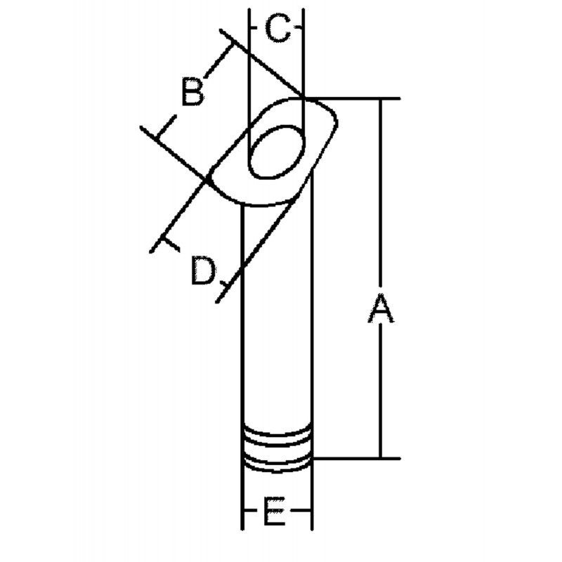 Portacanna in Acciaio Inox PORTACANNA INOX DRITTO 90° (acq.min. unità) - immagine 2