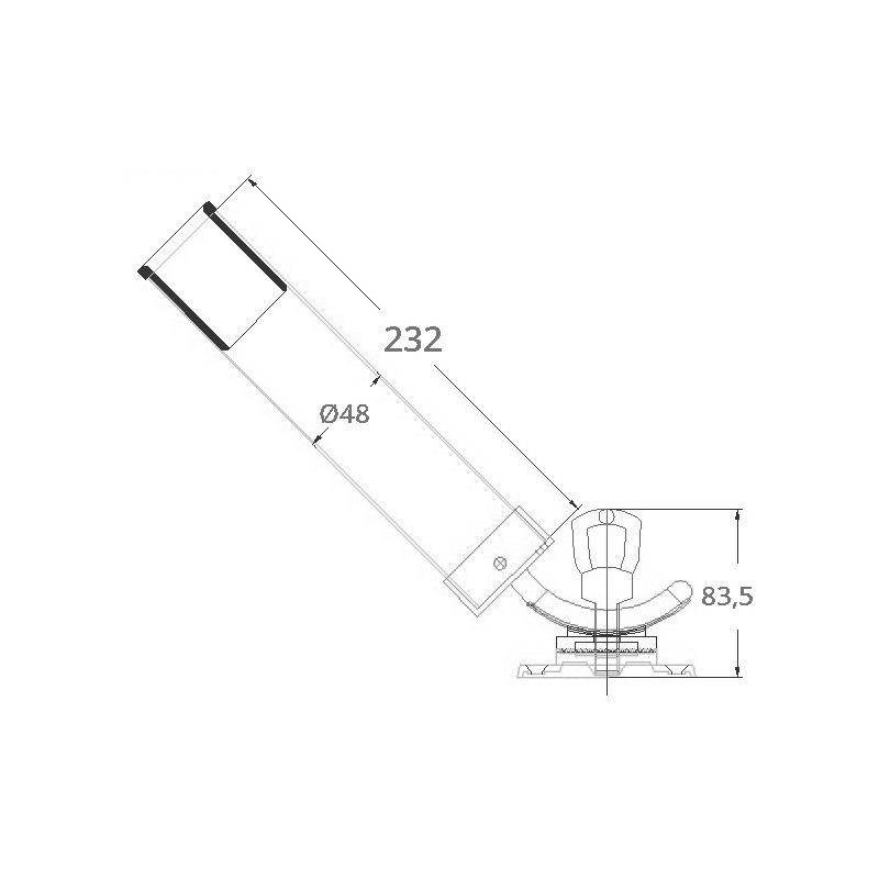 Portacanna in Acciaio Inox PORTACANNA INOX 316 ORIENTABILE (acq.min. unità) - immagine 2