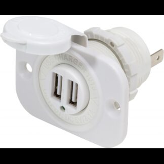 Prese e Spine DOPPIA PRESA USB 12V. BIANCA Blue Sea (acq.min. unità)
