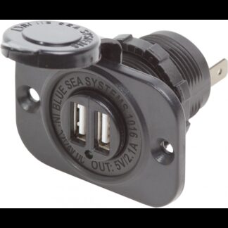 Prese e Spine DOPPIA PRESA USB 12V. NERA Blue Sea (acq.min. unità)