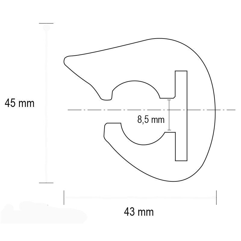 Profilo Parabordo Tessilmare PROFILO L45 NERO MT 25 Tessilmare (acq.min. unità) - immagine 2