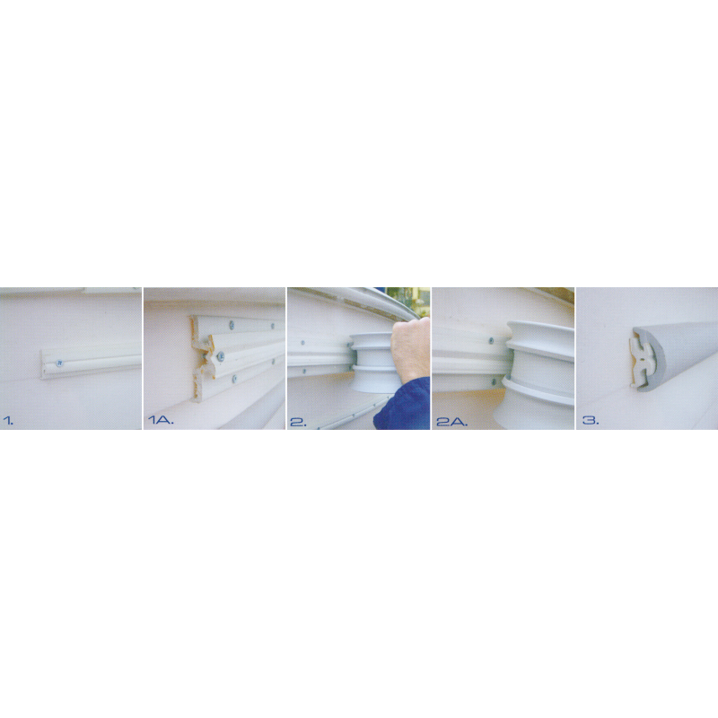Profili Radial, Bino, Bumper PROFILO RADIAL MM. 40 BIANCO MT.16 Tessilmare (acq.min. unità) - immagine 3