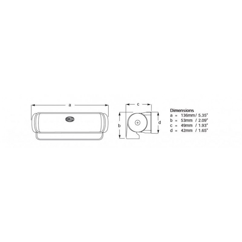 Proiettori Fissi, Manuali SEA HAWK LED SPOT NERO Hella marine (acq.min. unità)