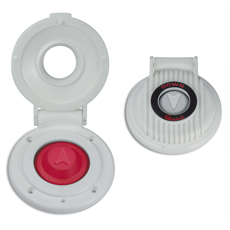 Accessori per Verricelli Quick PULSANTE A PIEDE BIANCO UP Quick (acq.min. unità)