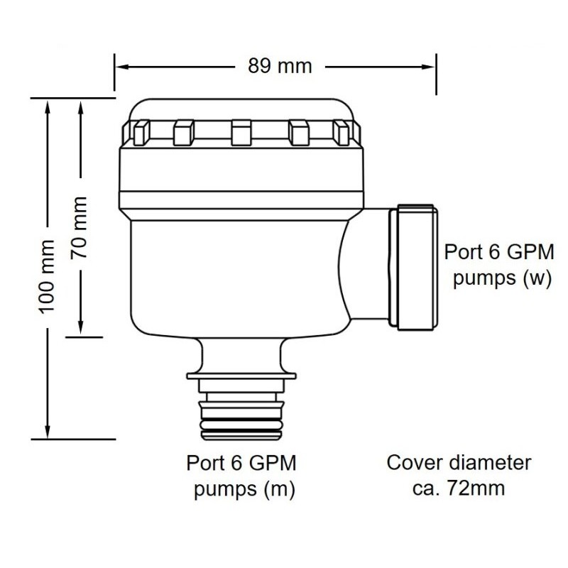 Accessori per Pompe FILTRO ULTRA MAX WPS Jabsco (acq.min. unità) - immagine 2