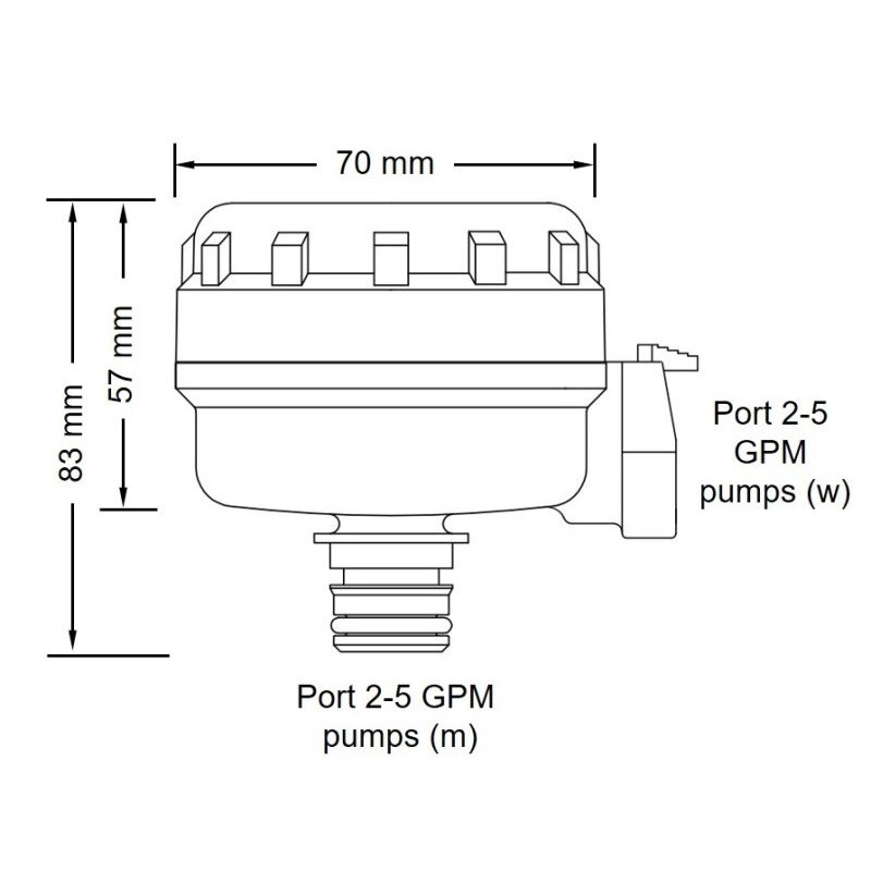 Accessori per Pompe FILTRO 90° 46400-9500 Jabsco (acq.min. unità) - immagine 2