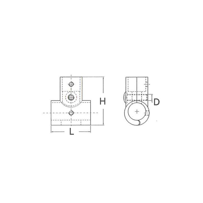 Raccordi in Acciaio Microfuso TEE INOX APRIBILE 90° Ø MM.22 (acq.min. unità) - immagine 2
