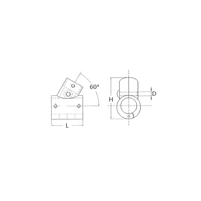Raccordi in Acciaio Microfuso TEE INOX APRIBILE 60° Ø MM.22 (acq.min. unità) - immagine 2