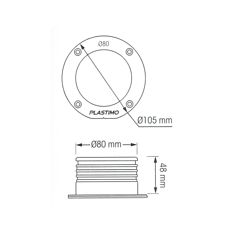Areatori RACCORDO DRITTO EZ AIR MM 80 Plastimo (acq.min. unità) - immagine 2