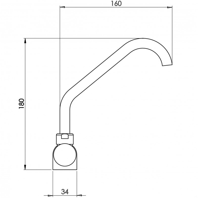 Rubinetti RUBINETTO ACQUA FREDDA CANNA ALTA (acq.min. unità) - immagine 3
