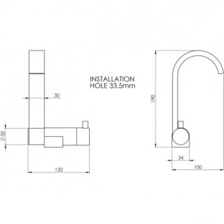 Rubinetti RUBINETTO MIXER CANNA PIATTA (acq.min. unità)